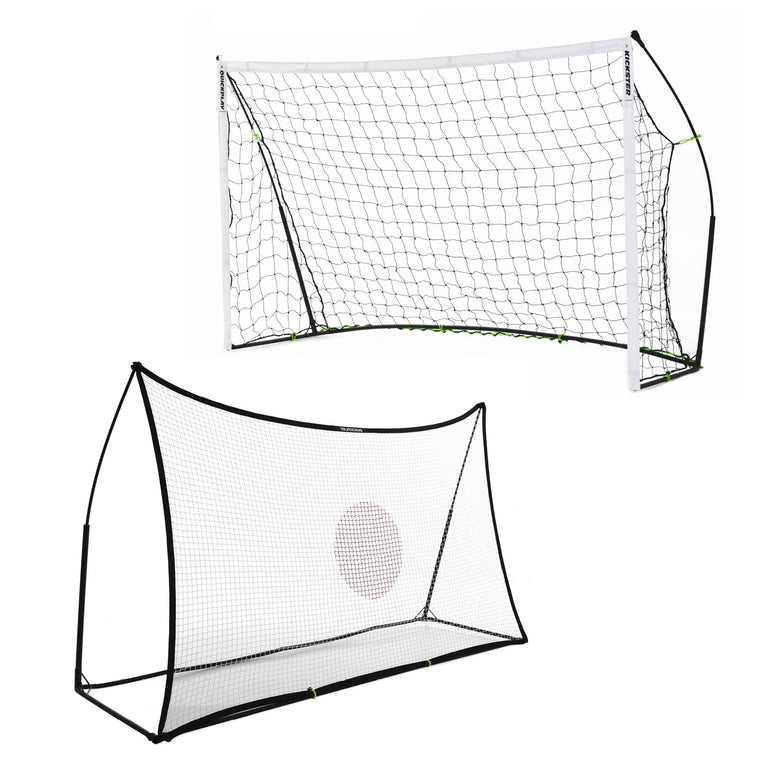 Kickster 2 in 1 voetbaldoel / voetbalrebounder 2,4 m x 1,5 m