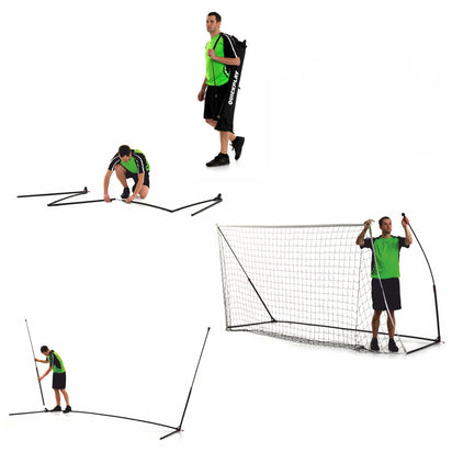 KICKSTER Portable Football Goal 3.7m x 1.8m - QUICKPLAY EU